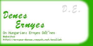 denes ernyes business card